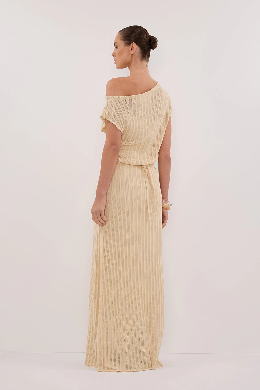 BOWIE NATURAL KNIT MAXI DRESS Scandi Light Dreamy Silhouette