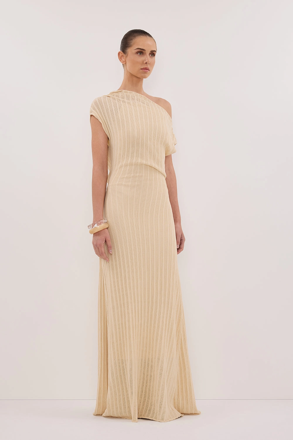 Date Nightwear City Flow BOWIE NATURAL KNIT MAXI DRESS