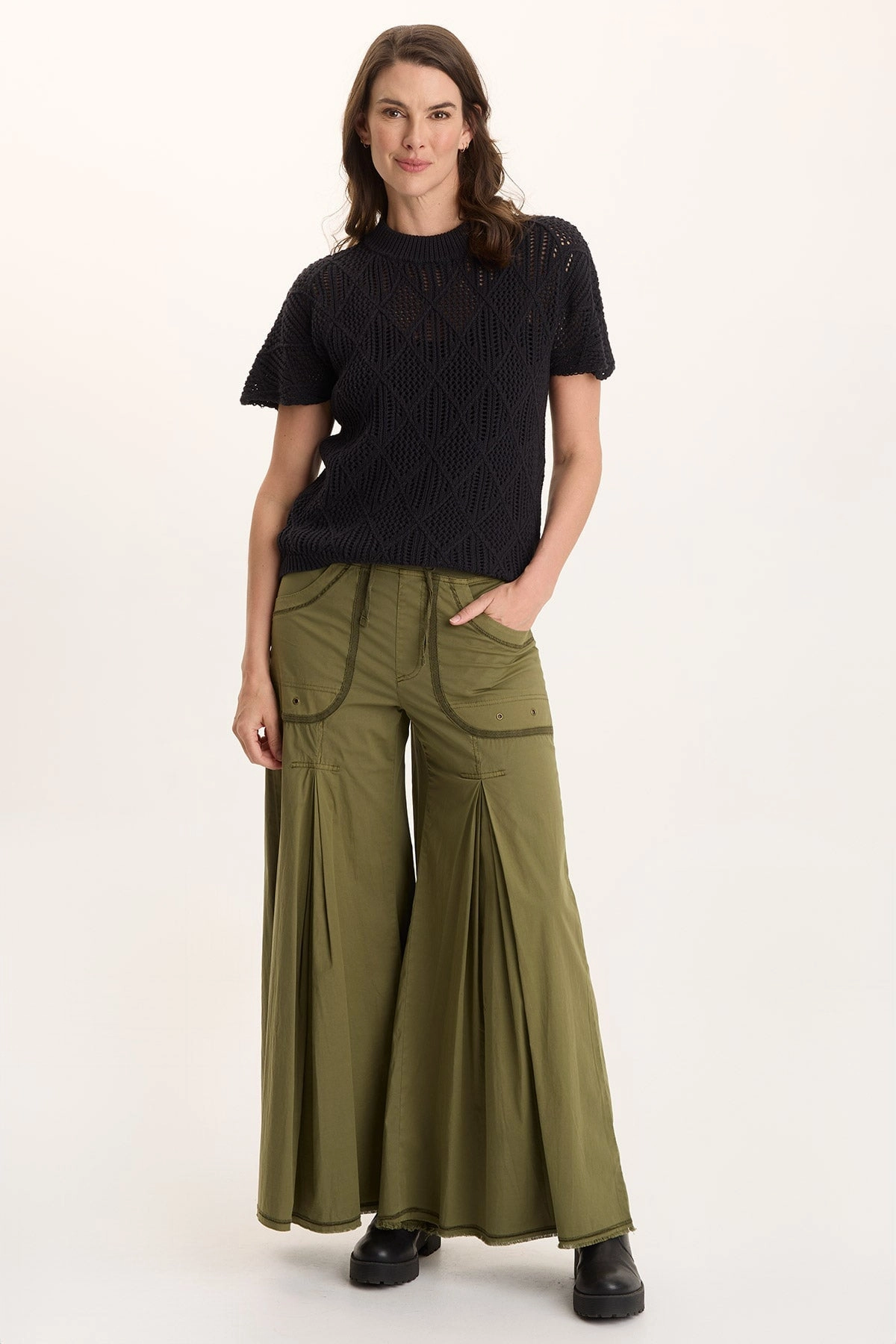 Nevins Soft Volume Wide Leg Drawstring Pant Ultimate Comfort
