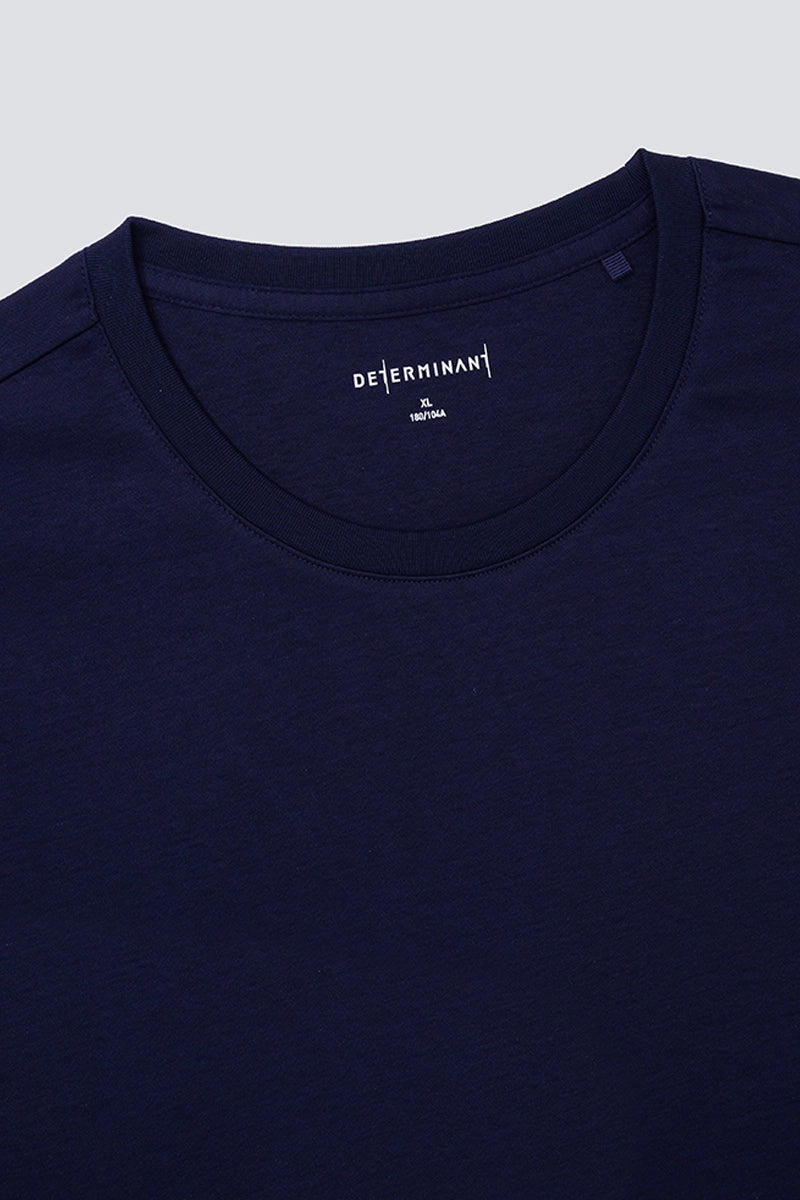 Softex Crew Neck T-Shirt | Navy NNY096 Chic Look