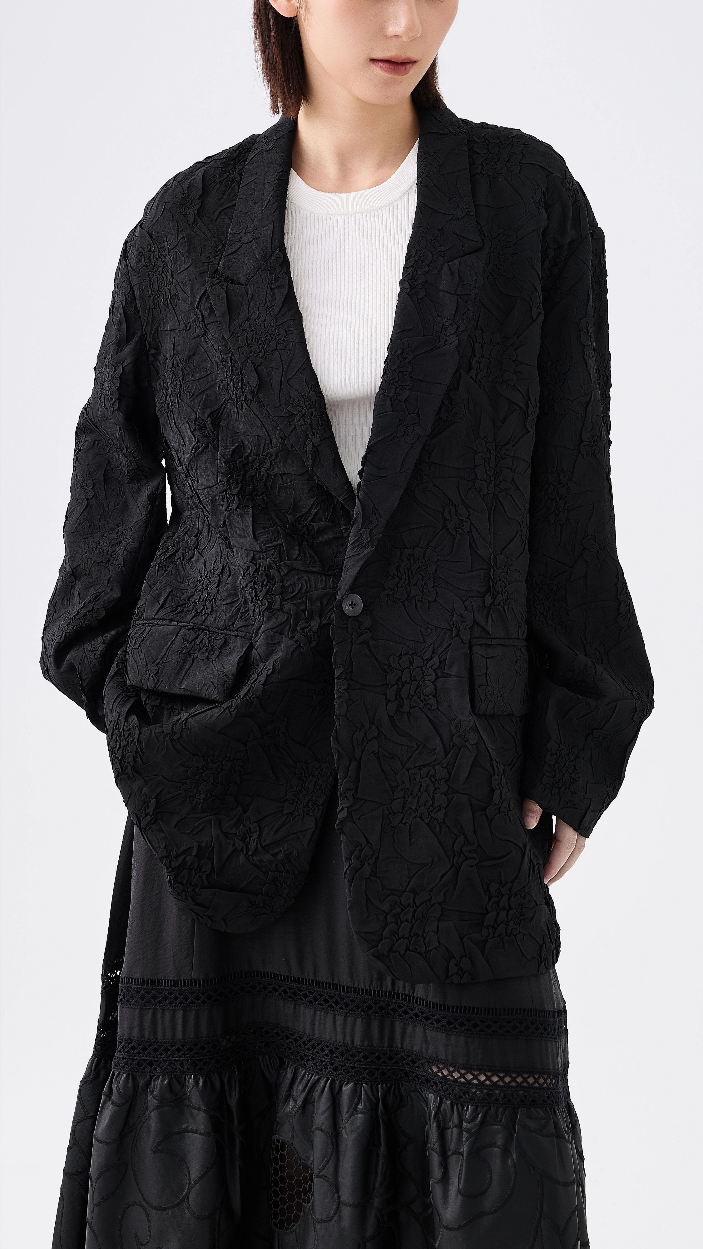 Texture Blazer Minimalist Style