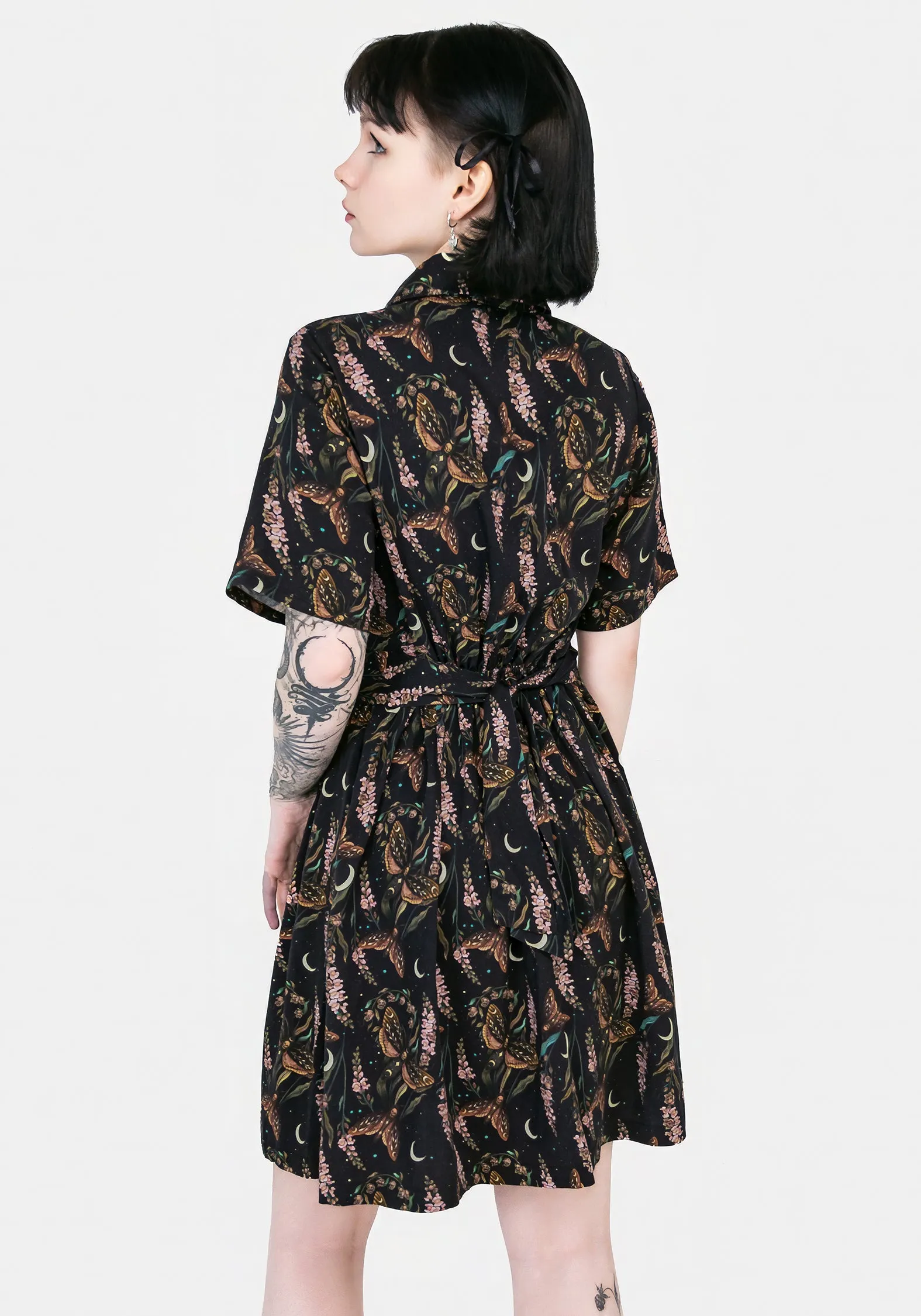 Cozy Style Rose Flush Atropos Mini Shirt Dress