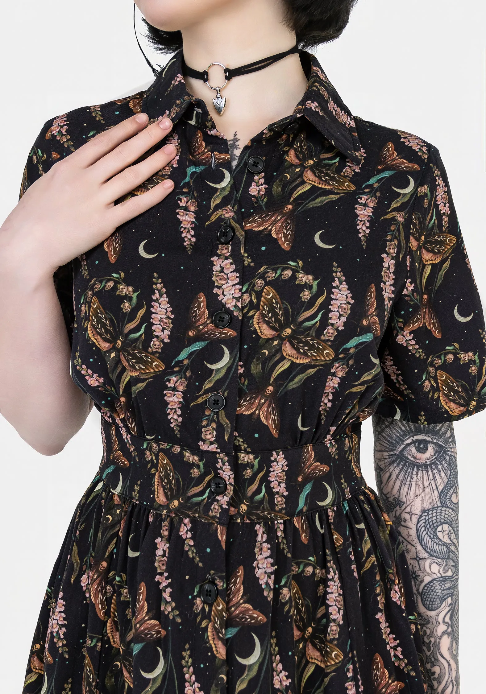 Clean Aesthetic Atropos Mini Shirt Dress