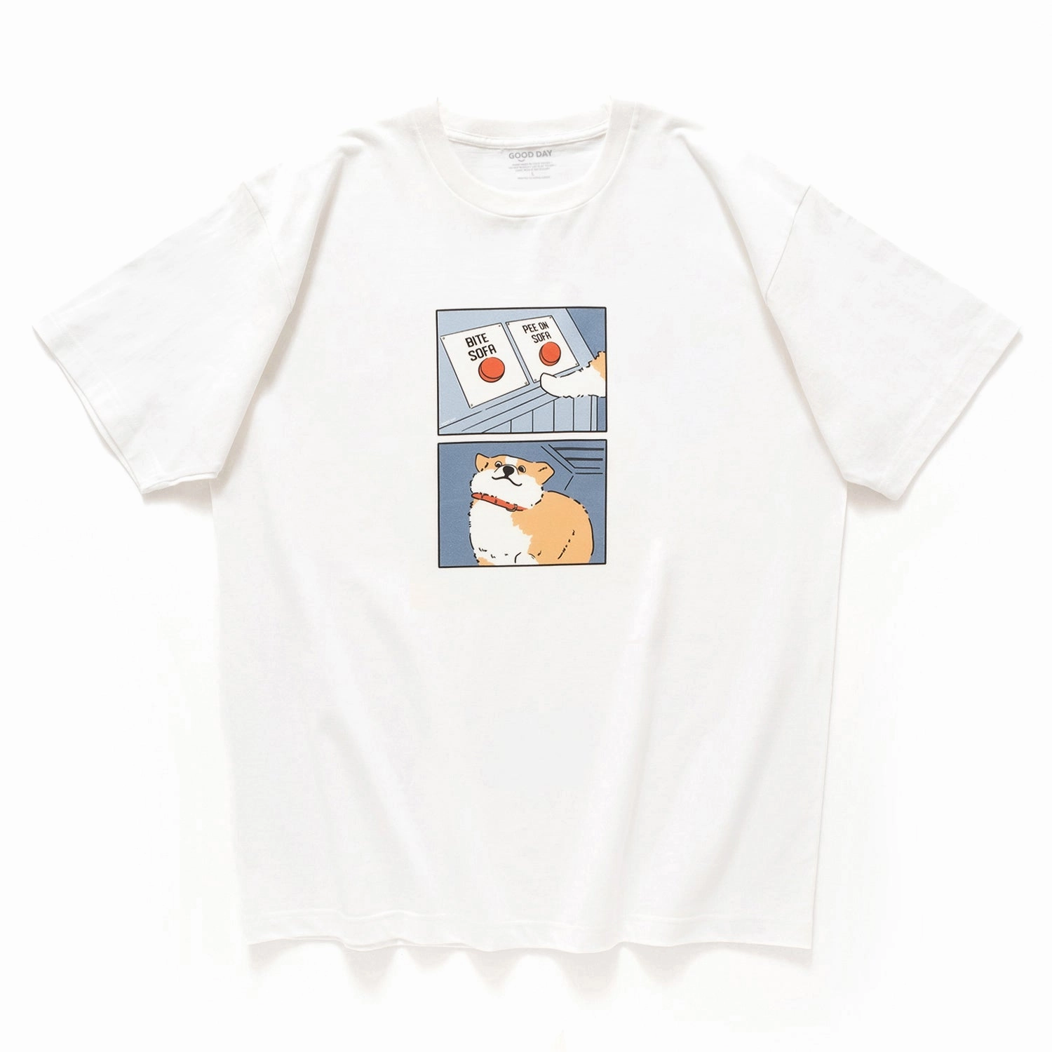 AntiStaticLining Minimal Trend (ZT1396) Corgi Meme Graphic Tee