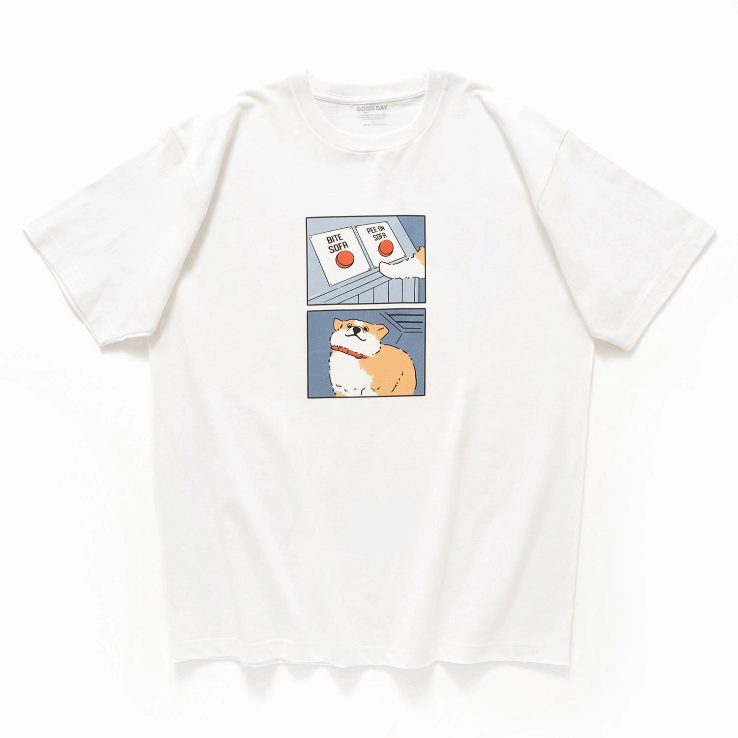 Flexible Shoulder Seams graduation (ZT1396) Corgi Meme Graphic Tee