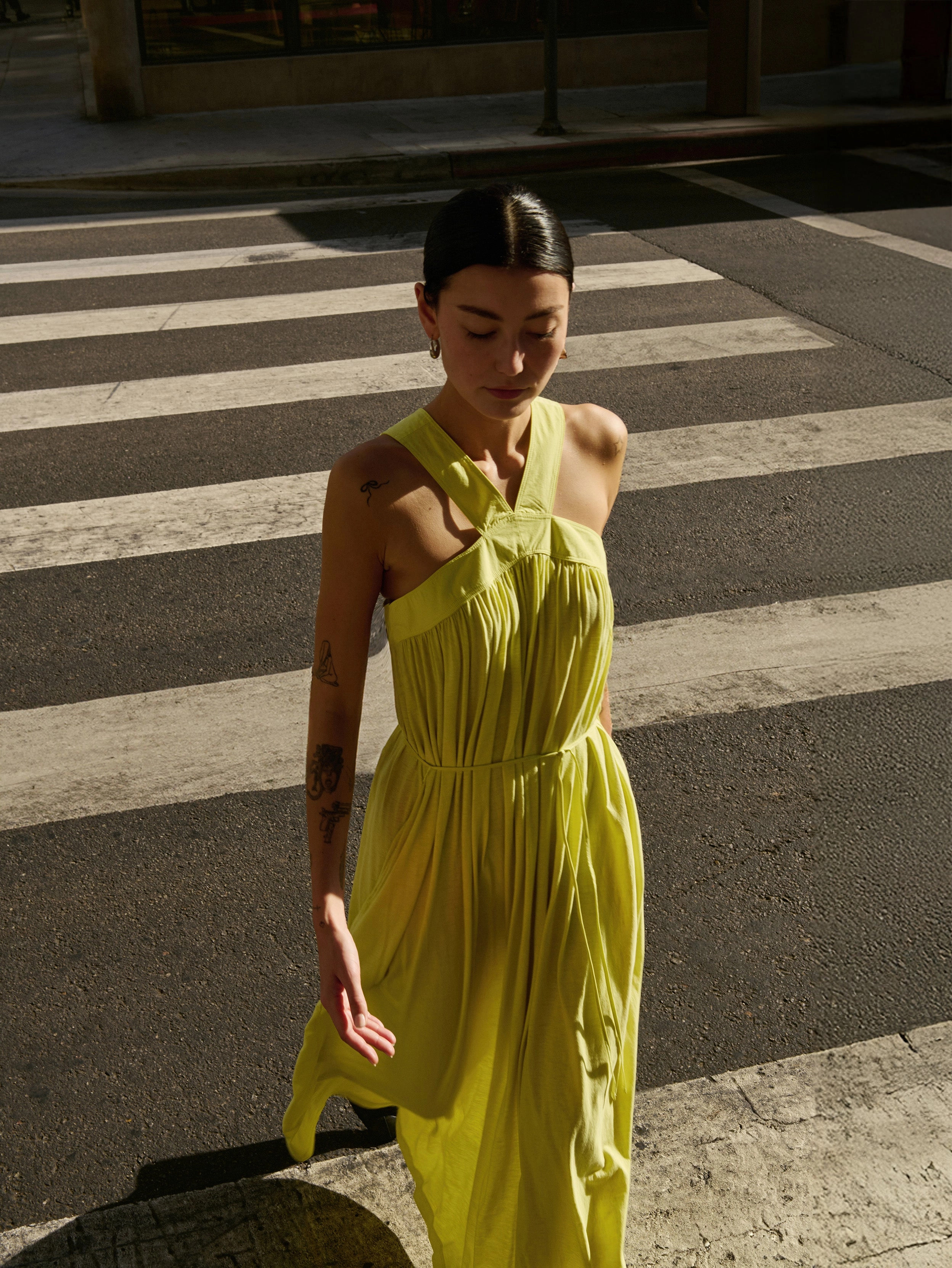 Simple formal dress Brielle Halter Maxi