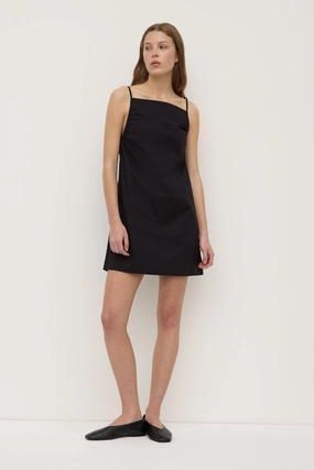 Annie Poplin Mini Dress Fall Silhouette