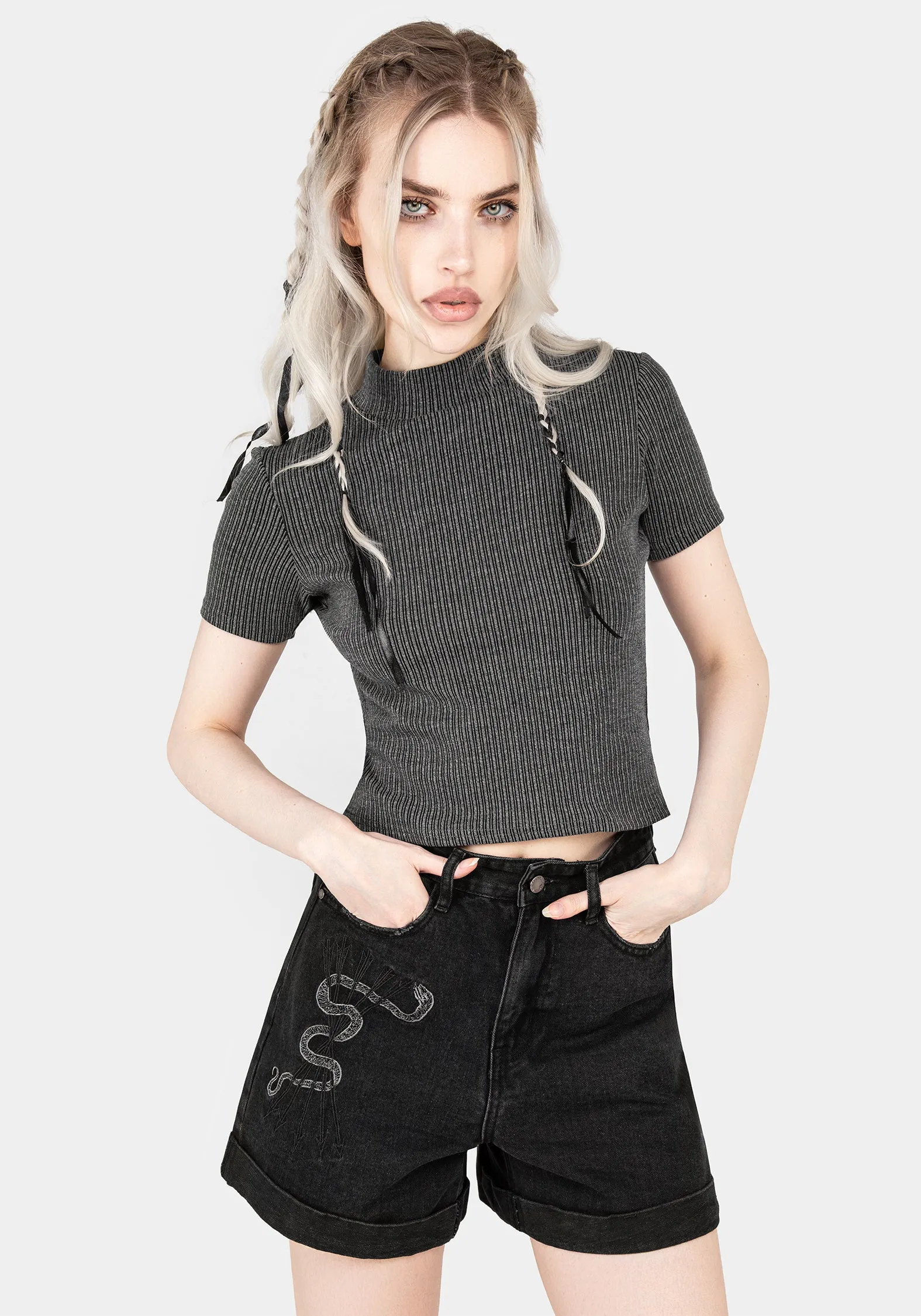 Bryony Striped Crop Top Formal top BambooBlend