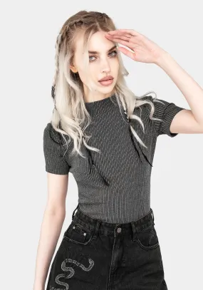 Odor Resistant Finish Bryony Striped Crop Top