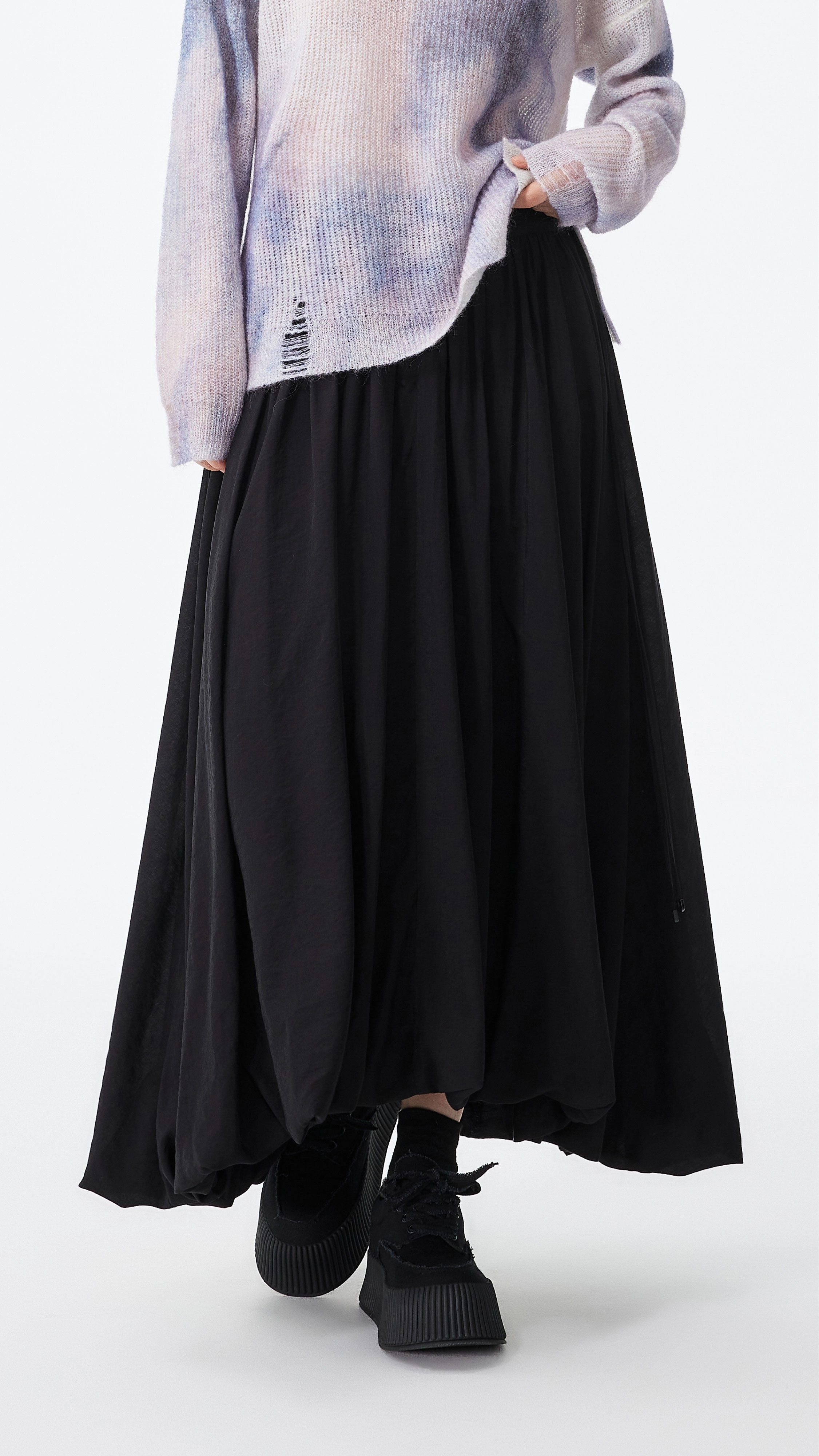 Functional Detail Bubble Skirt