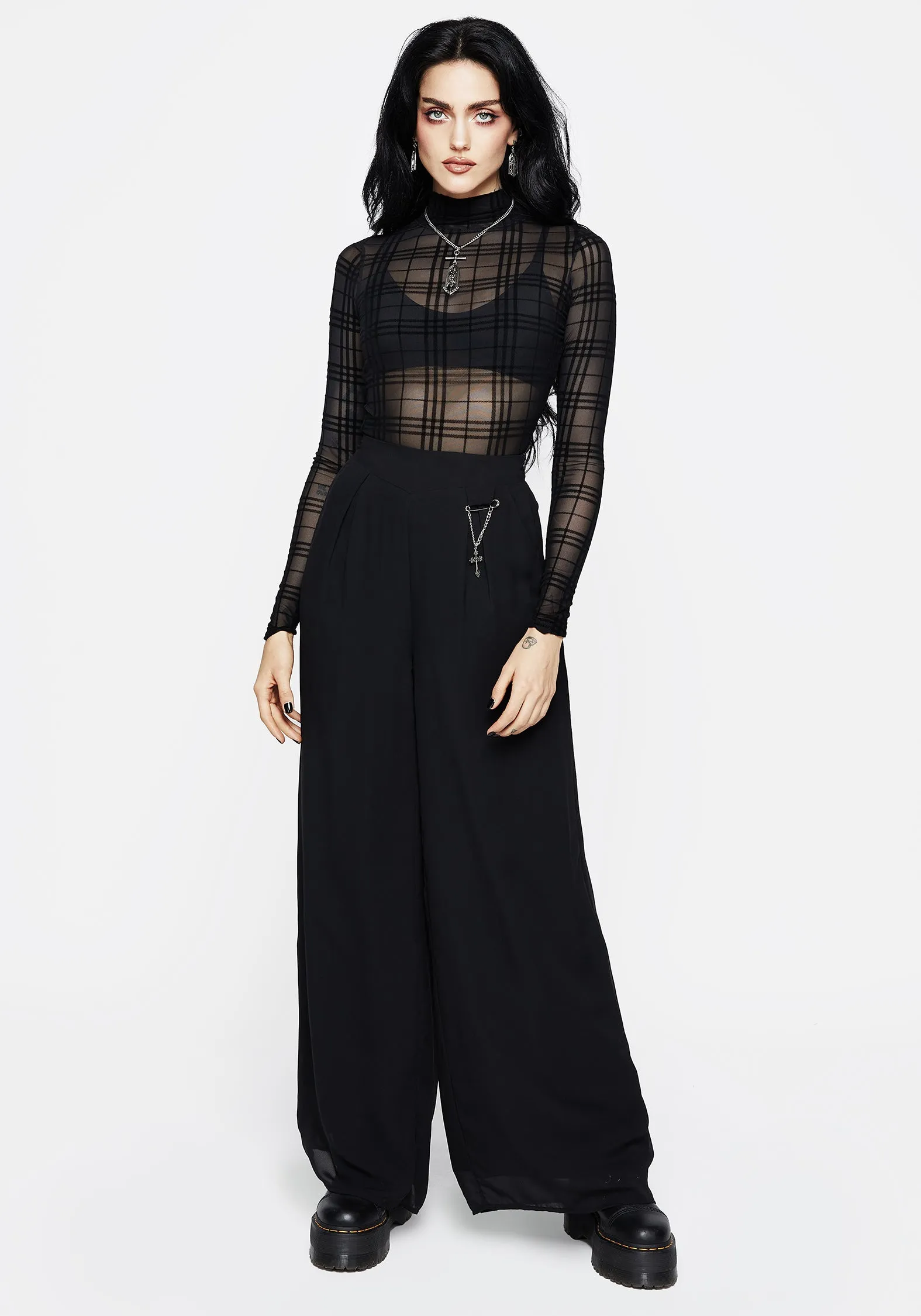 Abrasion resistant Buffy Check Mesh Top