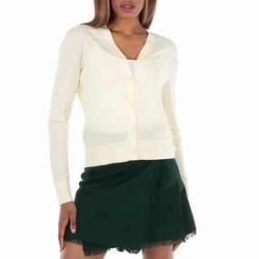 Burberry Long Sleeve Button-Up Cardigan Flexible Waistband