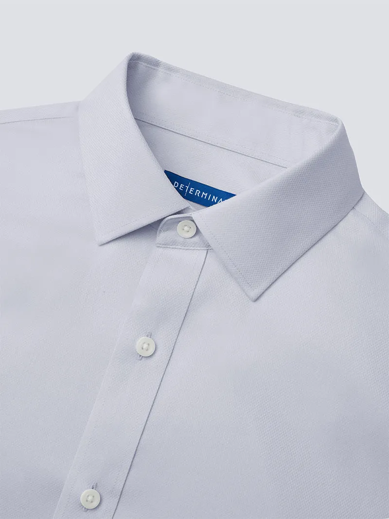 VISDRY? Dobby Dress Shirt | Light Grey GYE128 Relaxed Silhouette