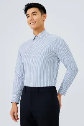 Waterless Dye Dress Shirt  | Dark Blue Stripes 22565N Minimalist Design