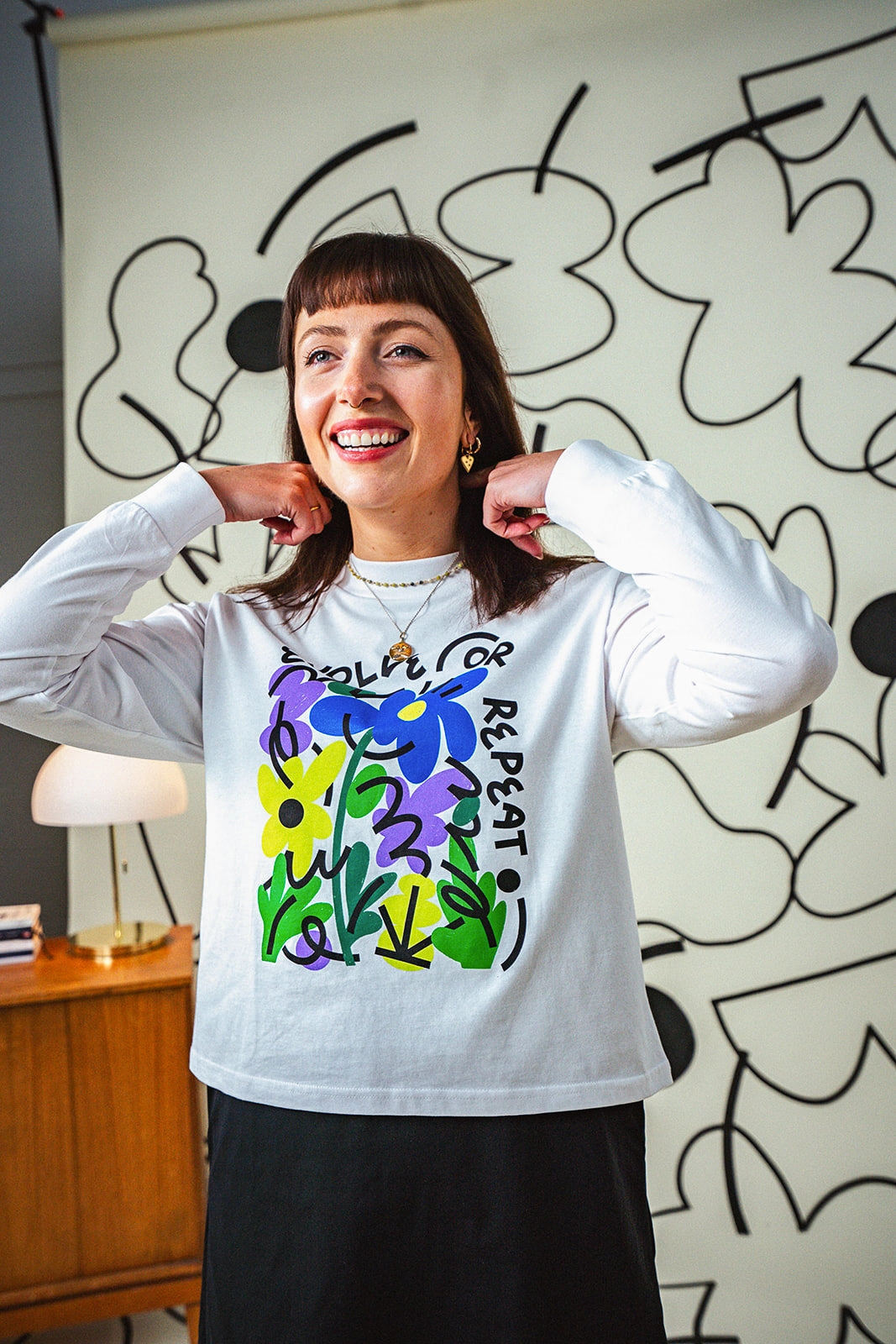 Simple Comfort Wear C.D x UN:IK WMNS 'Evolve or Repeat' Longsleeve Tee - White
