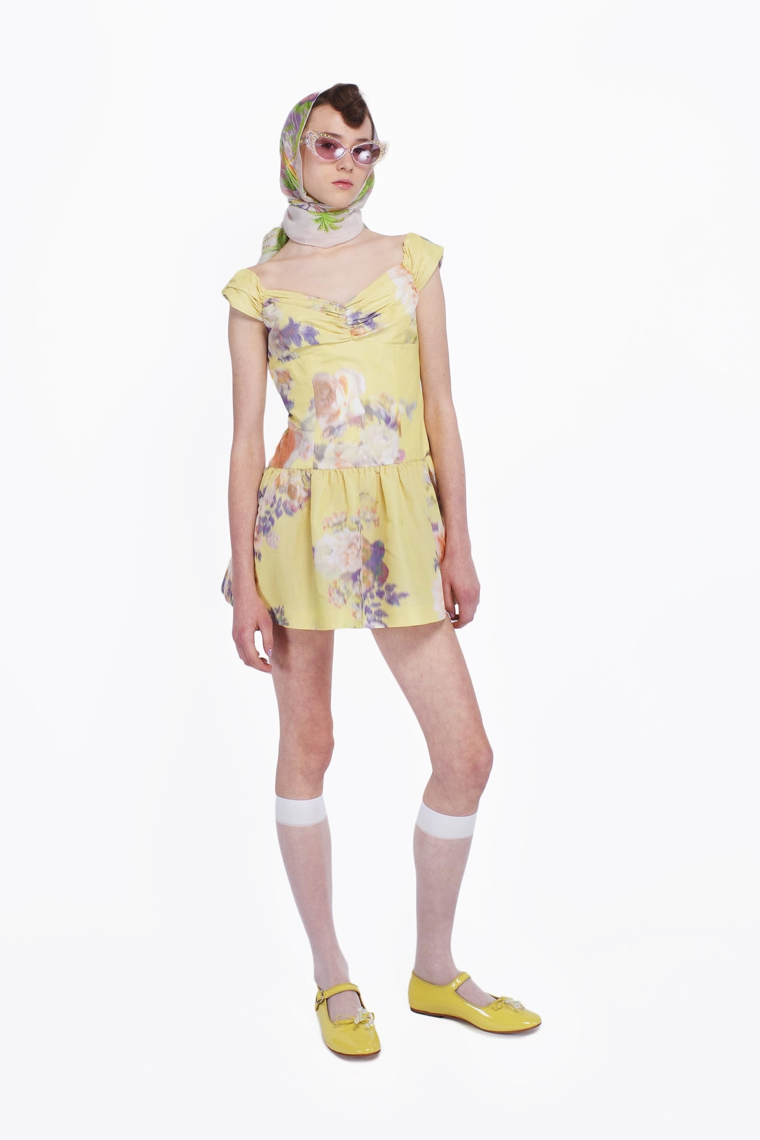 Relax Appeal Cabbage Rose Taffeta Sweetheart Dress