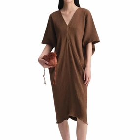 Cammeray Crepe Plisse Maxi Dress Semi Sheer