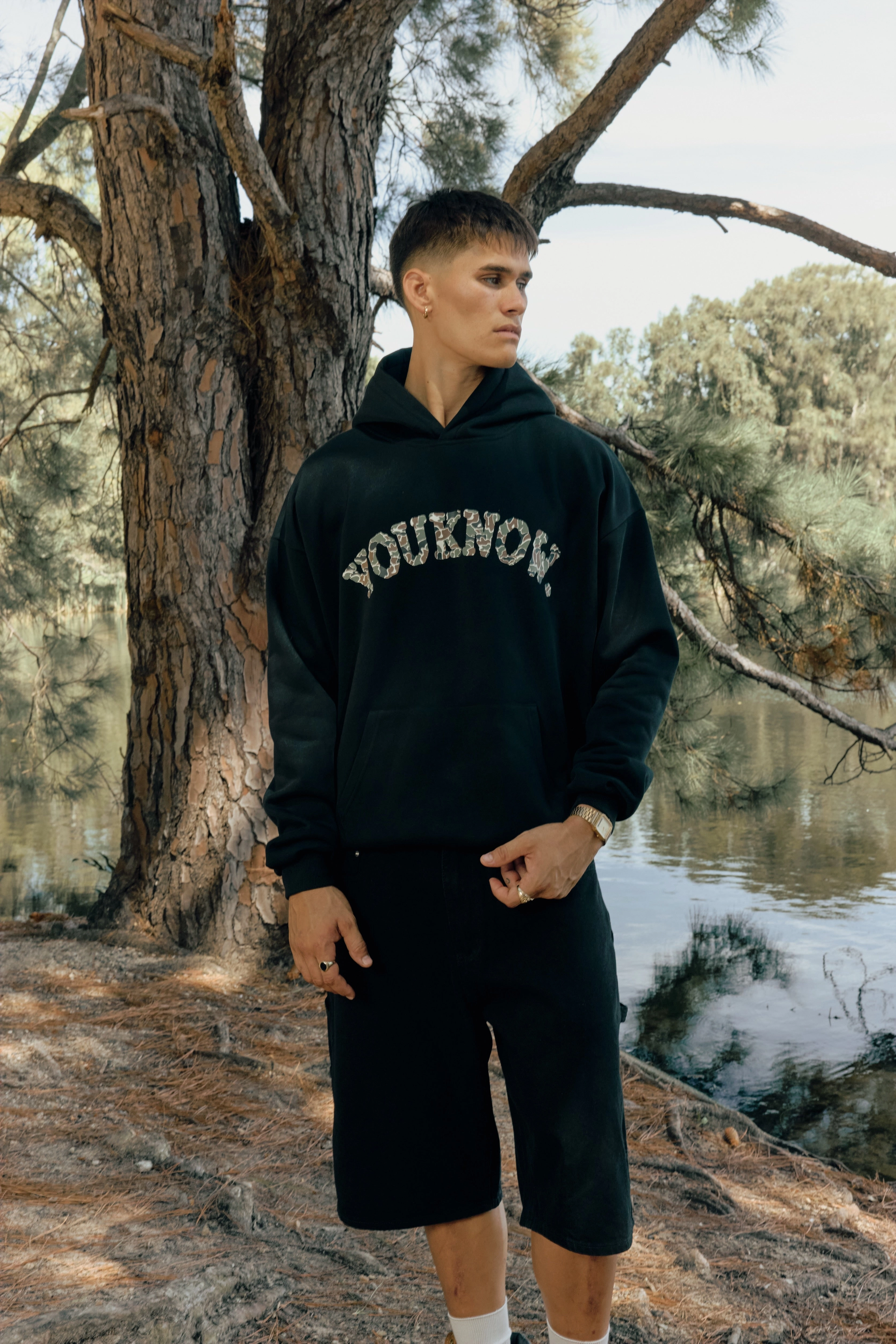 CAMO HOODIE | Black Comfort core sophisticated appearance