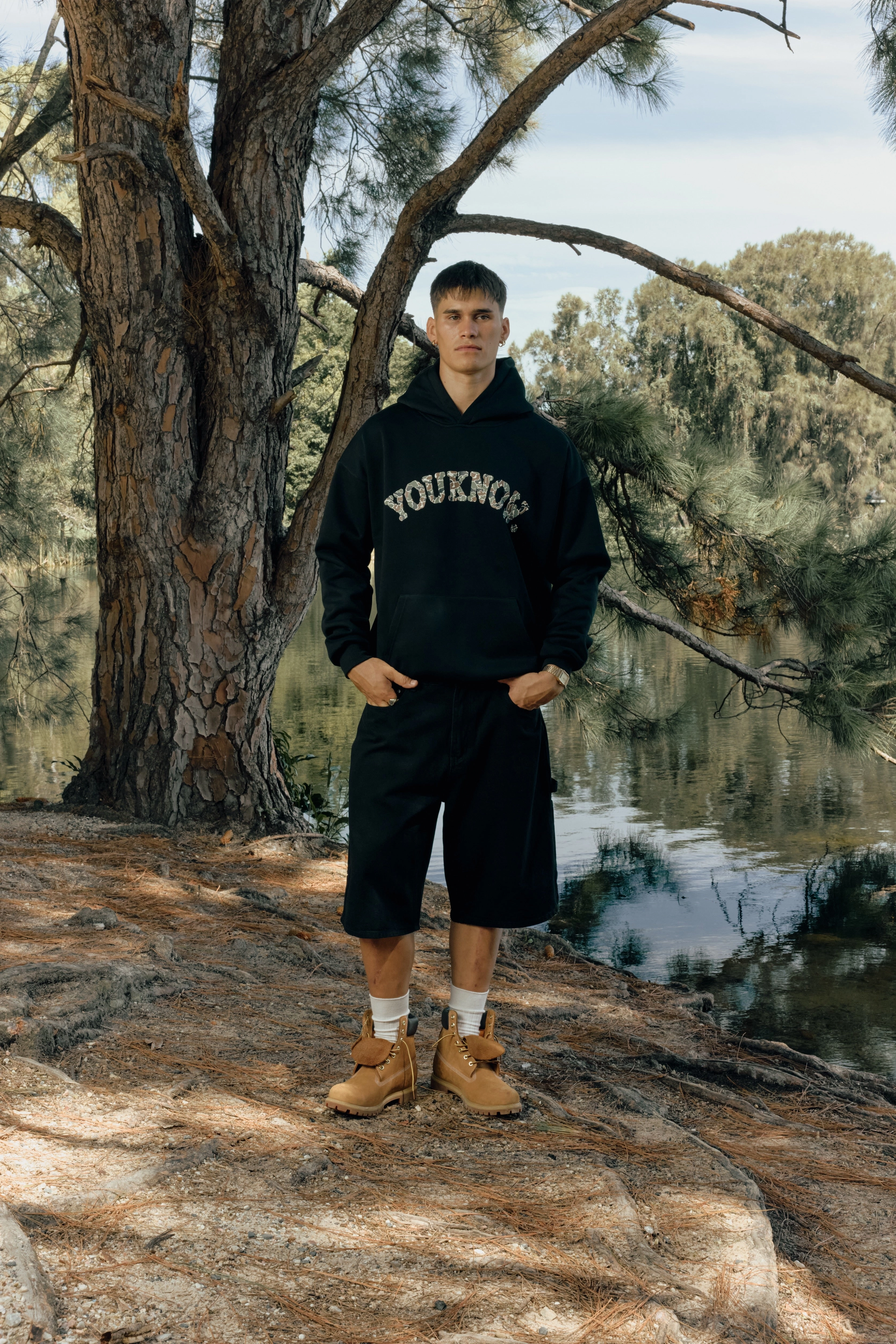 Dad Uniform CAMO HOODIE | Black