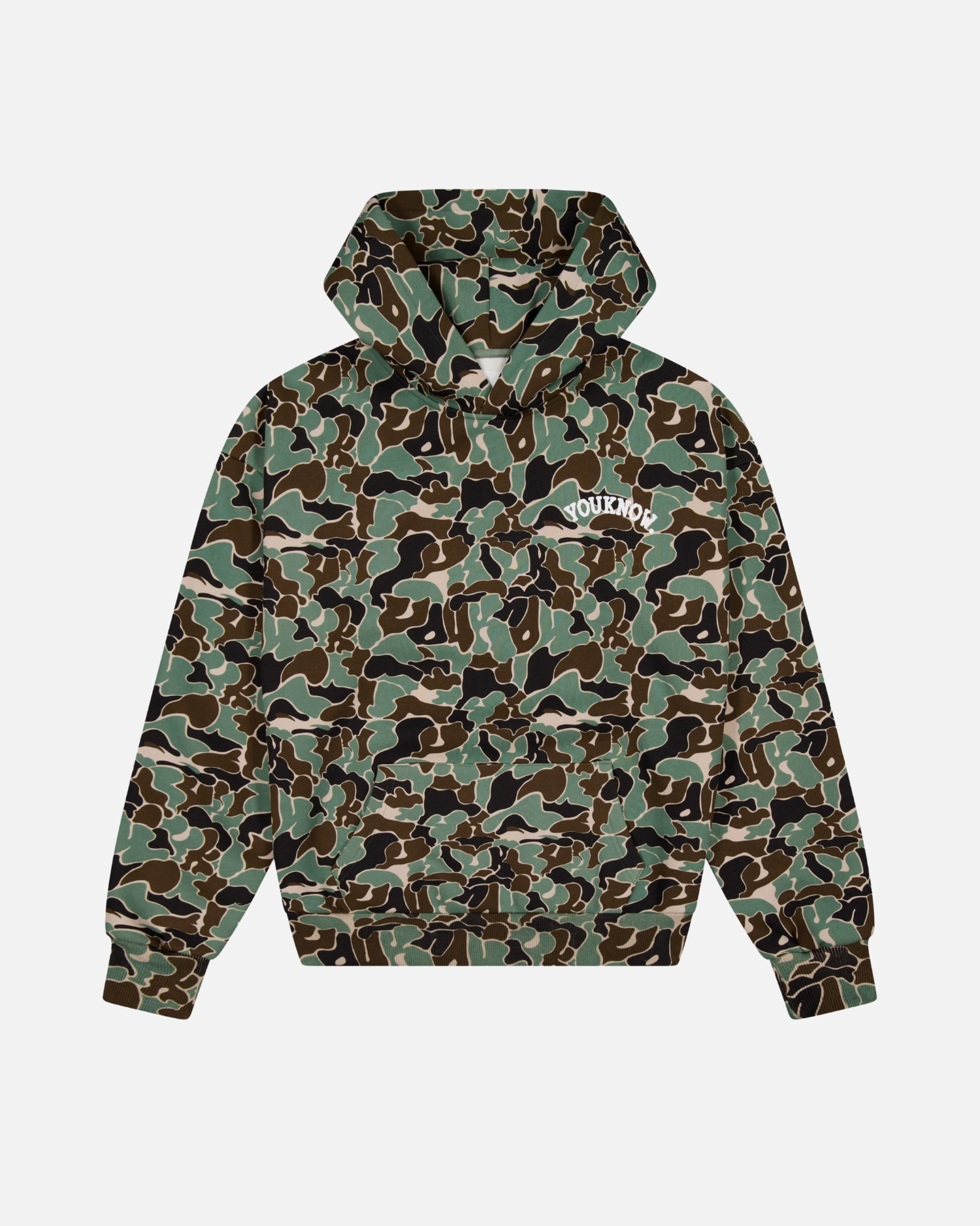 Reinforced Edges dark colors CAMO HOODIE | Green