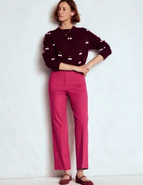 Canonbury 7/8 Trousers-Bright Cherry Layered Protection Chilly Weather Wear