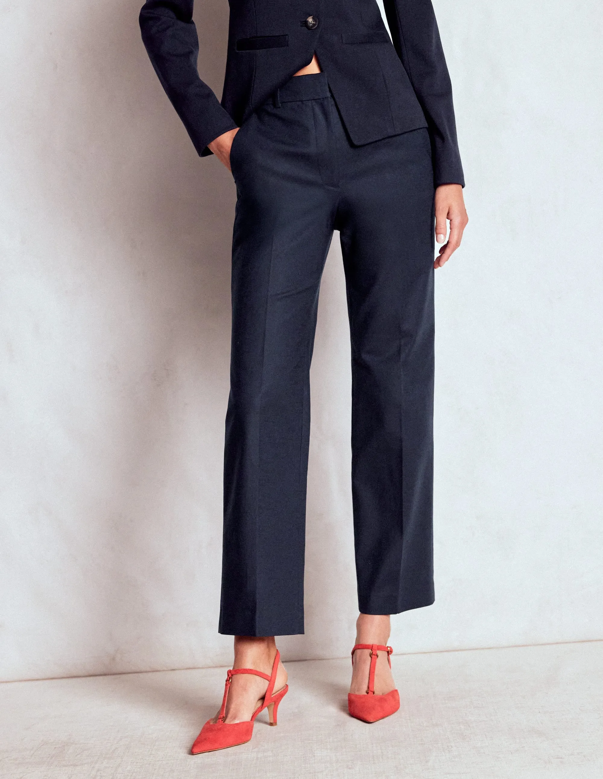 Canonbury 7/8 Trousers-Navy Essential Fit anti static