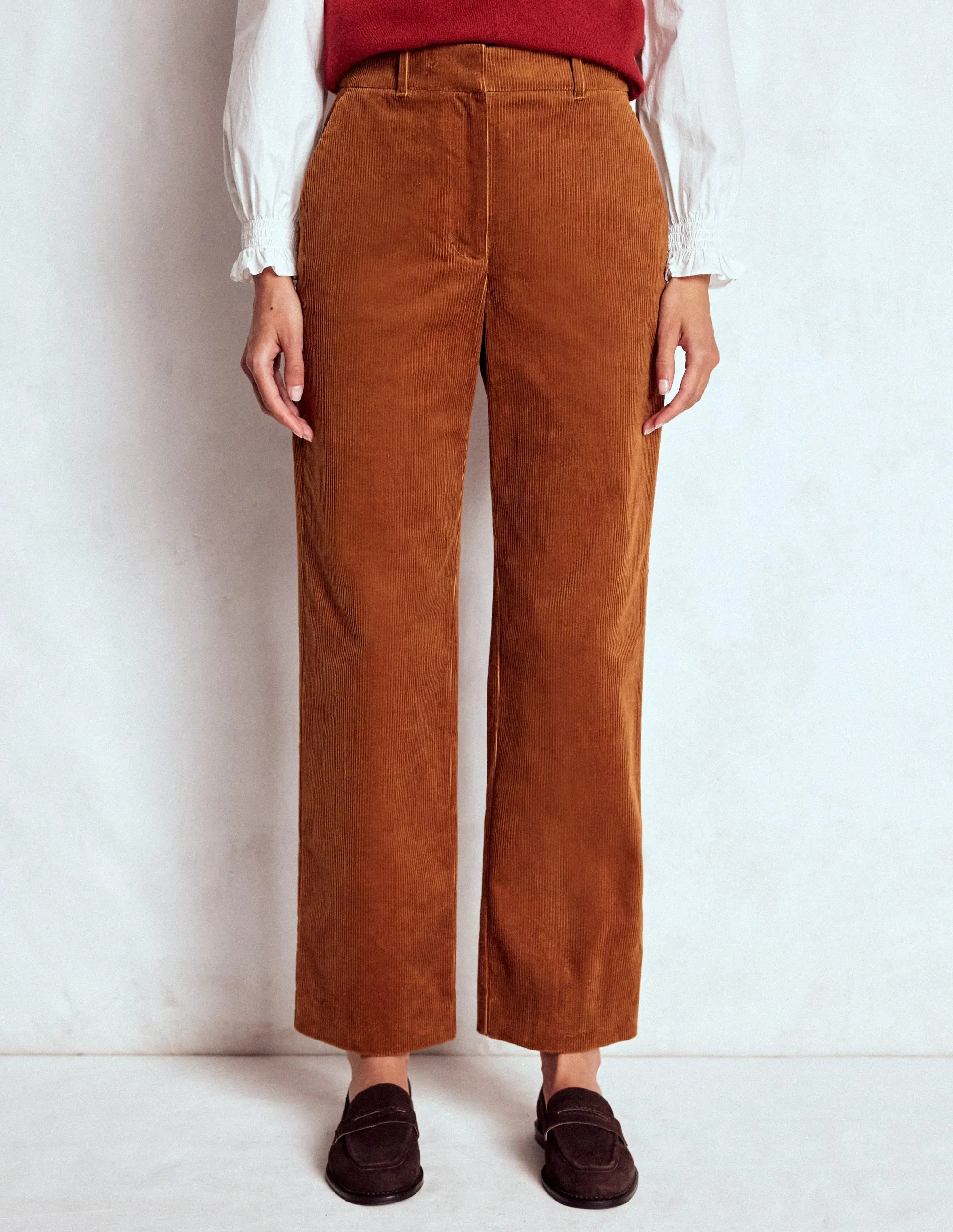 Canonbury Cord Trousers-Ginger Noise Reduciting Fabric