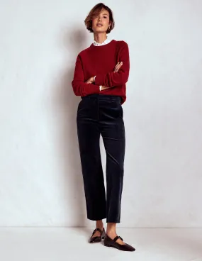 Smart Layering Body-Hugging Fit Canonbury Cord Trousers-Navy