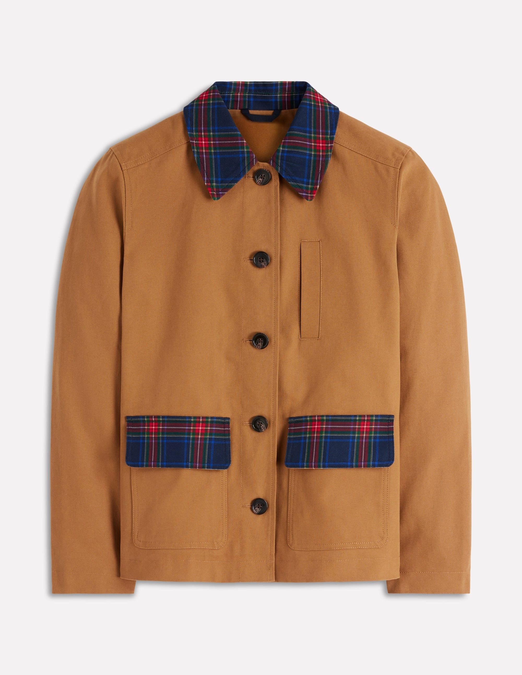 AntiStatic Inner Layer Canvas Barn Jacket-Hazelnut Brown, Check