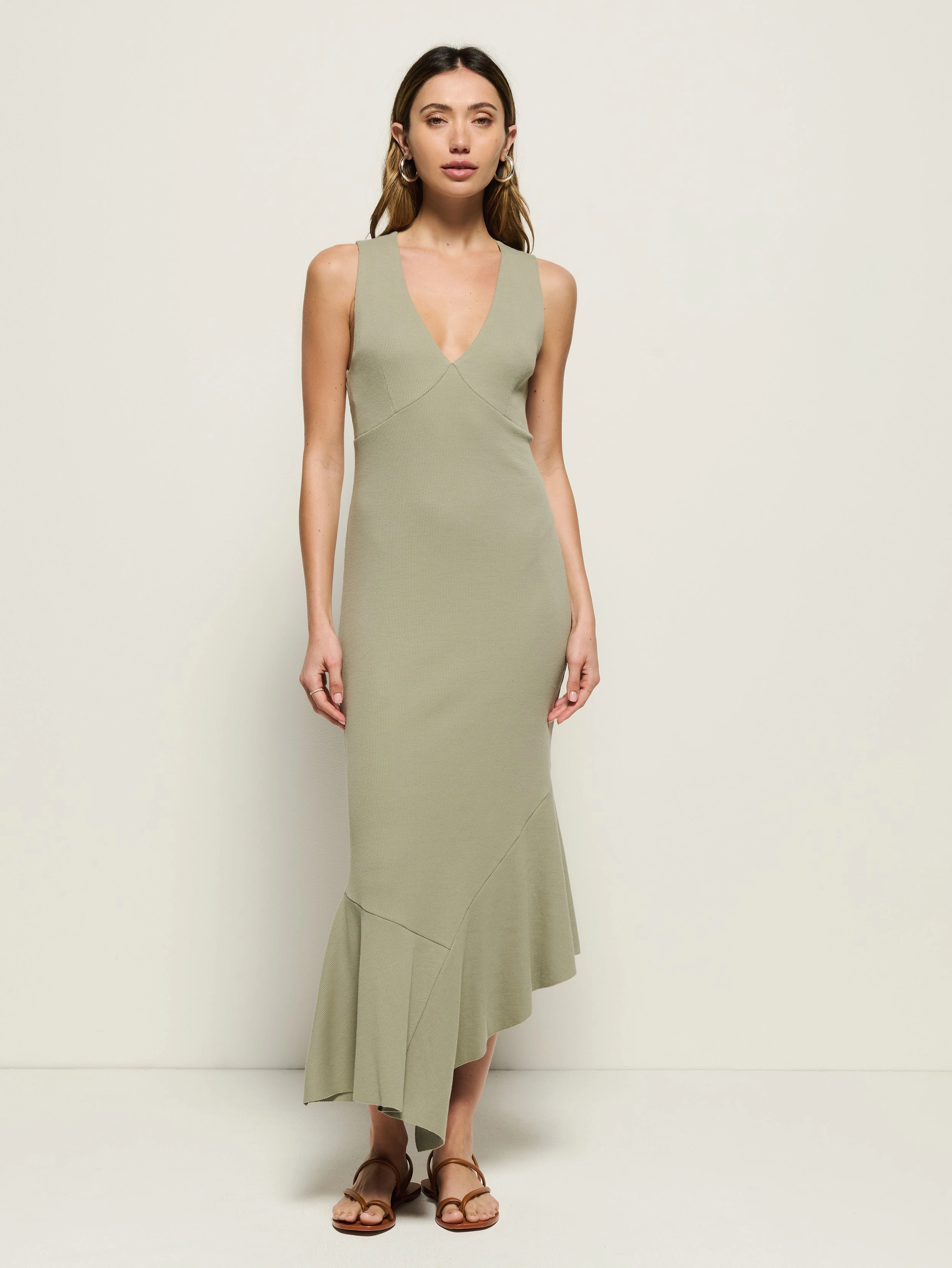 City Layers Comfort Stretch Carmel Midi Dress