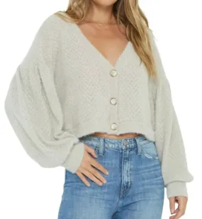 Carmen Button Cardigan In Grey Perfect Warmth