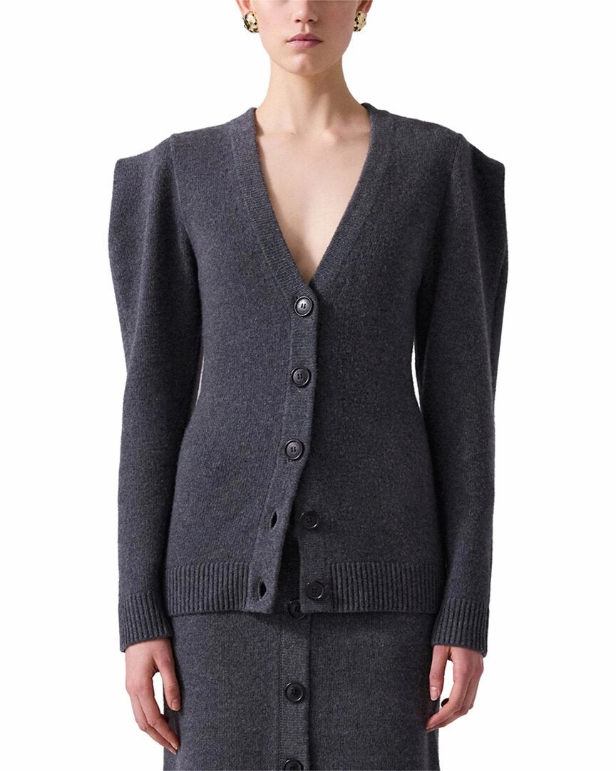 Carolina Herrera V-Neck Wool & Cashmere-Blend Cardigan Anti Static Finish