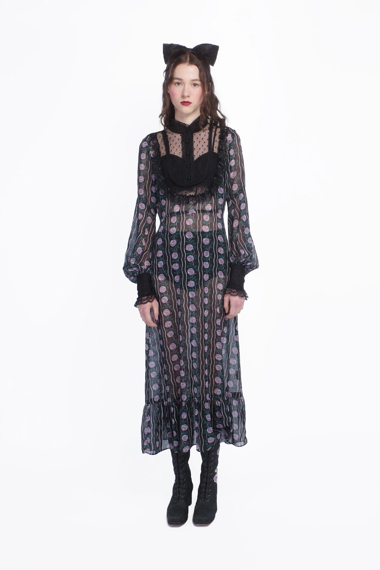 Rosetti Chiffon Victorian Bib Dress Versatile Layer Quick-Dry