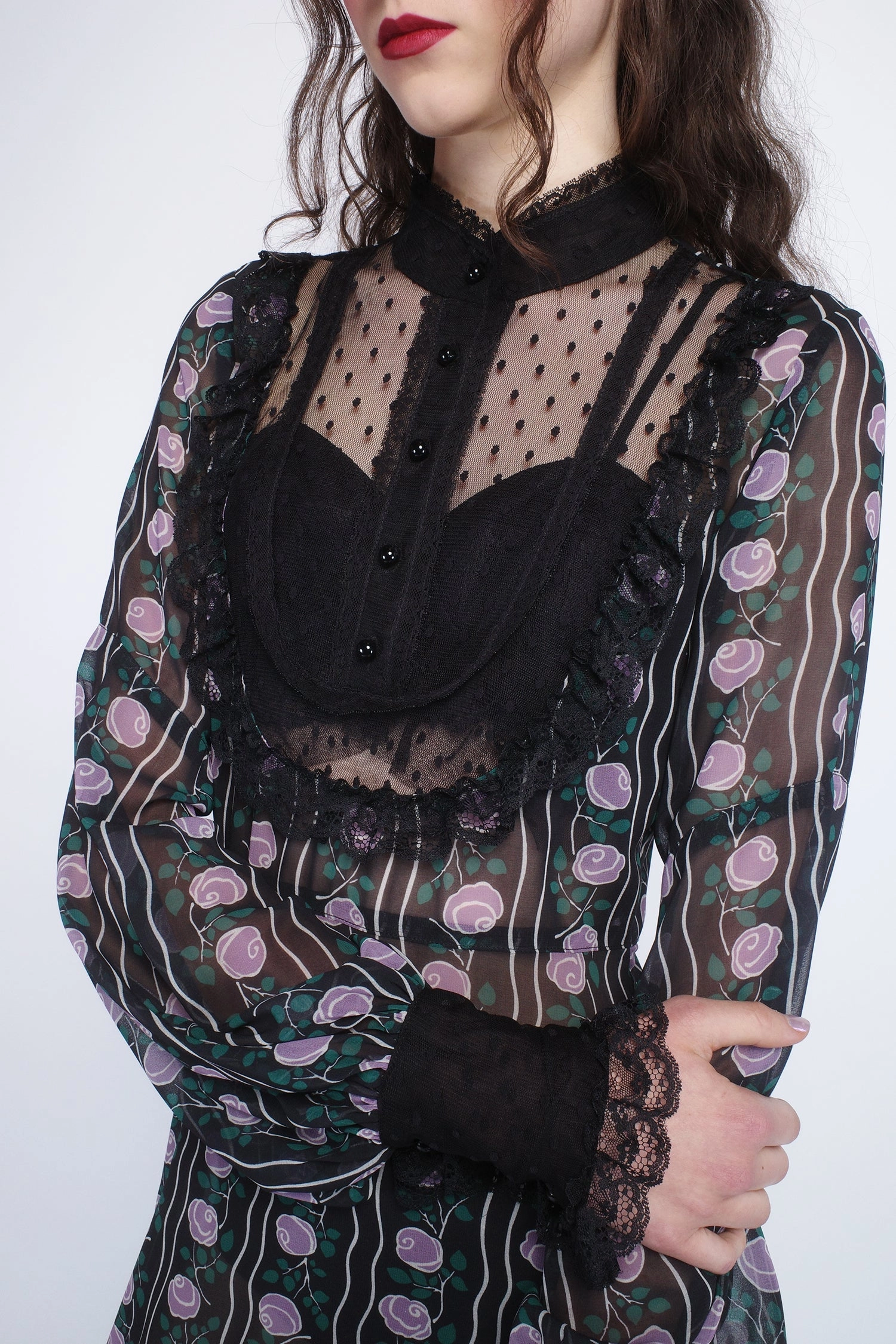 Rosetti Chiffon Victorian Bib Dress Smart and Polished