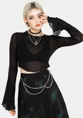 Pet Friendly Flatland area Cassia Jersey Mesh Crop Top