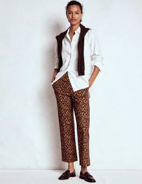 Smart 7/8 Trousers-Multi, Abstract Leopard Breathable Wear Fit