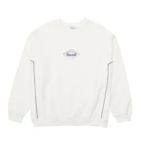Knitted Look bound Sunrise Sweater - Ecru/Purple