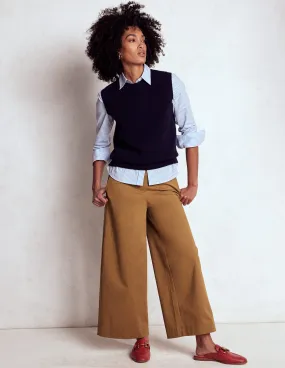 Pull-on Cropped Trousers-Hazelnut Brown Tough Build Move Comfort