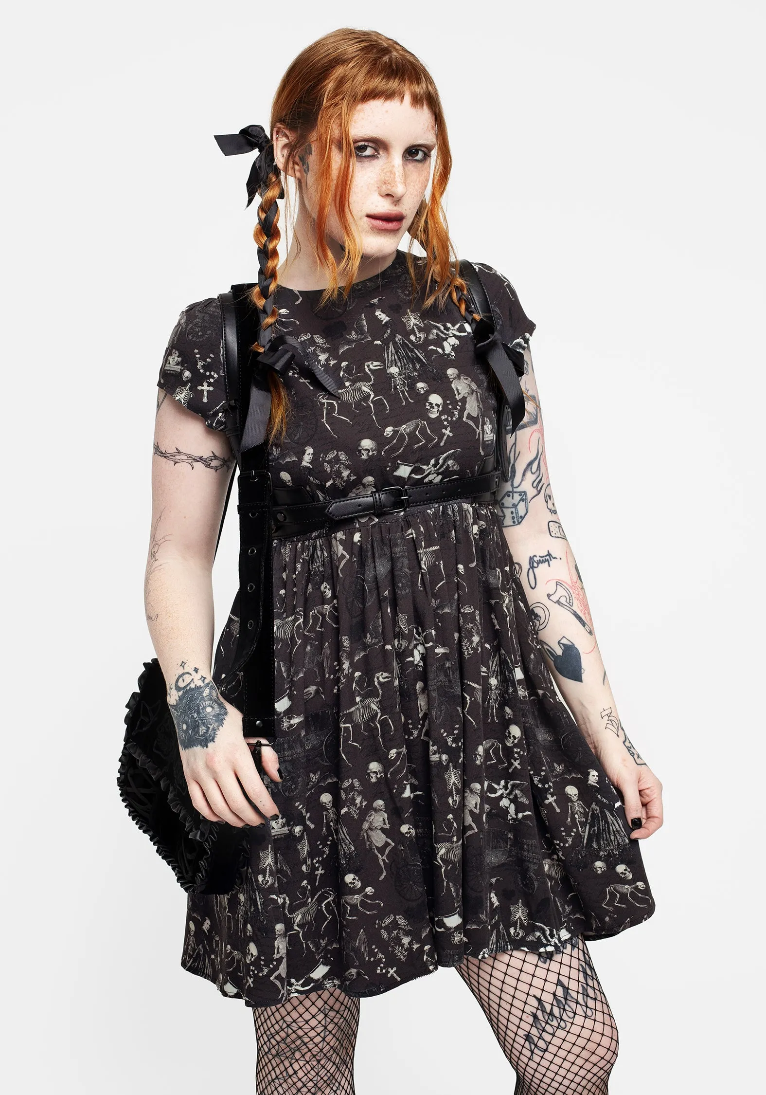 Melancholia Mini Skater Dress Bright Vibe Polished Style