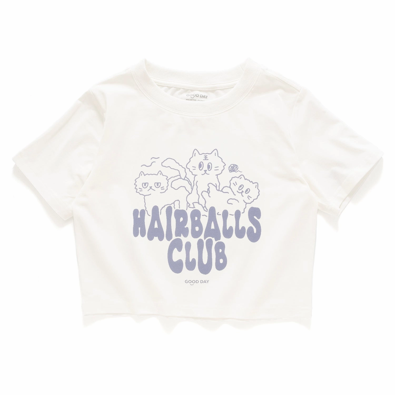 Chic Outfit (ZT1409) Hairballs Club Graphic Cropped Tee