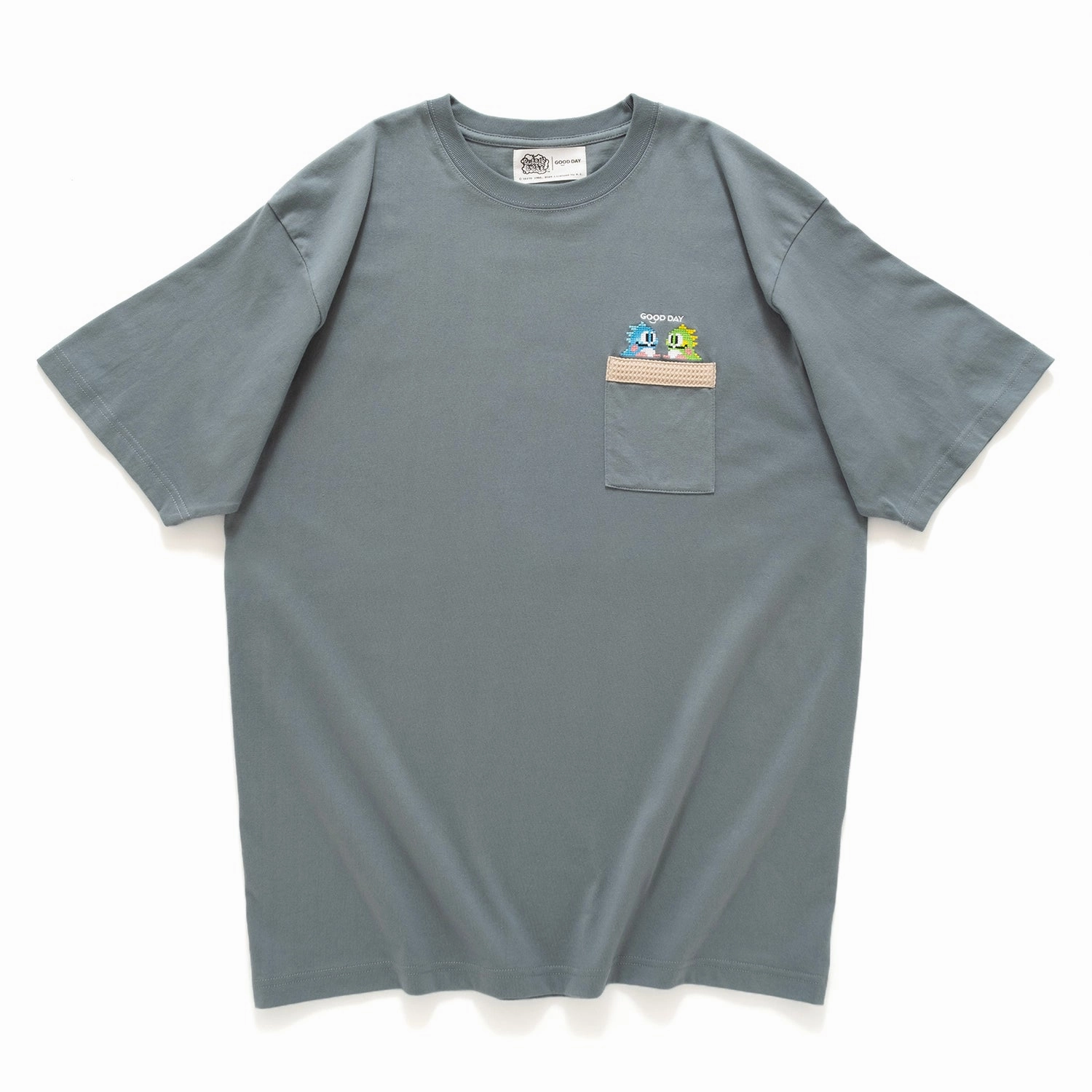 Functional Fashion Summer Essential (EX456) Graphic Embroidery Pocket Tee
