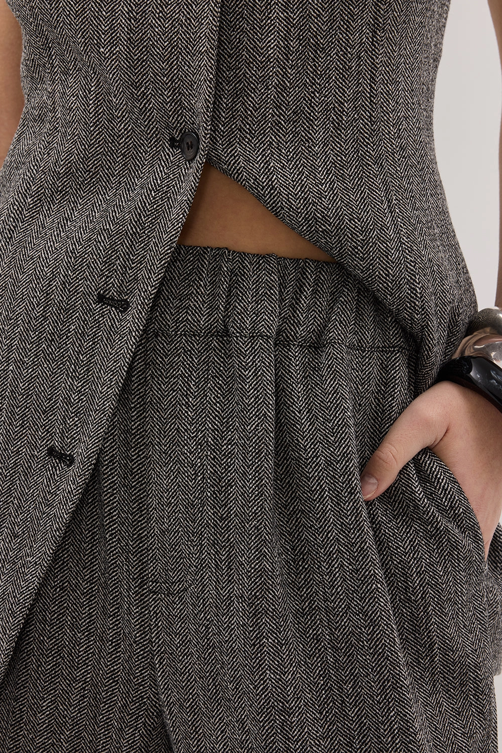 MANHATTAN CHARCOAL TWEED PANT EcoFriendlyDye