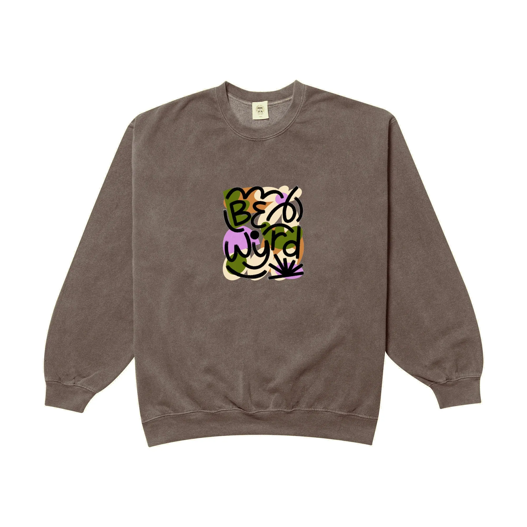 C.D x UN:IK 'Be Wyrd' Washed Sweater - Chocolate Layered Warmth Oversized Fit