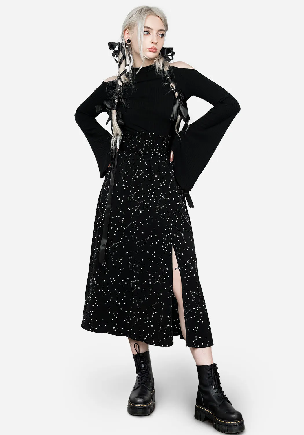 Celestial Midaxi Skirt Leather Look Outfit Game
