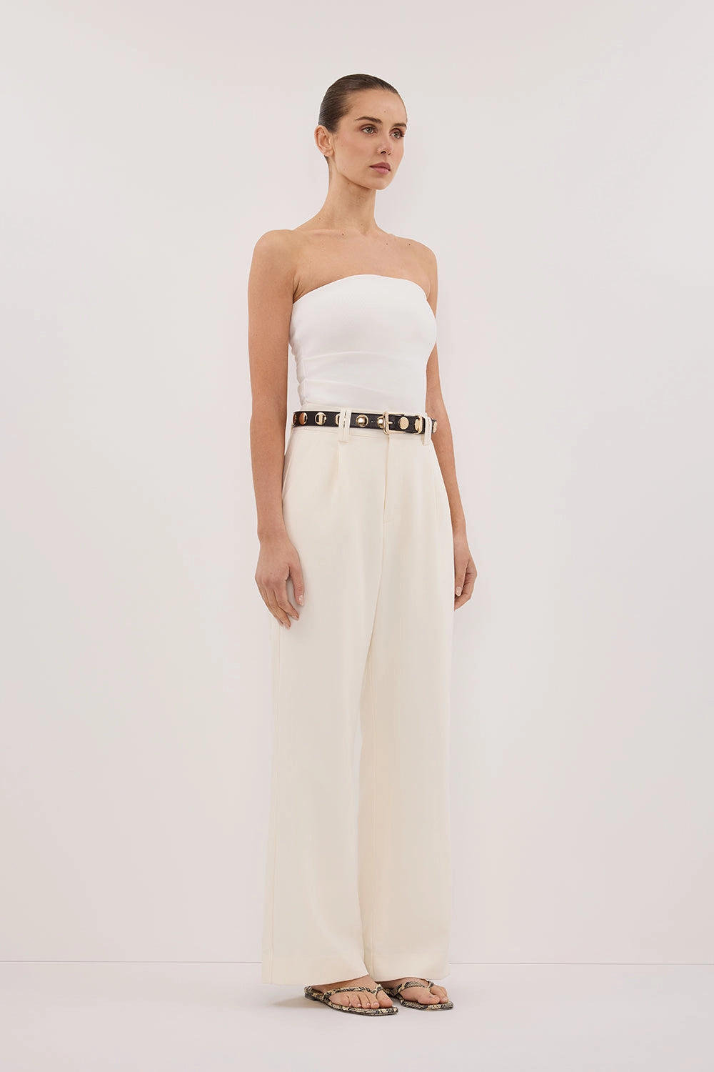 CELINE CREAM PANT Sporty Design