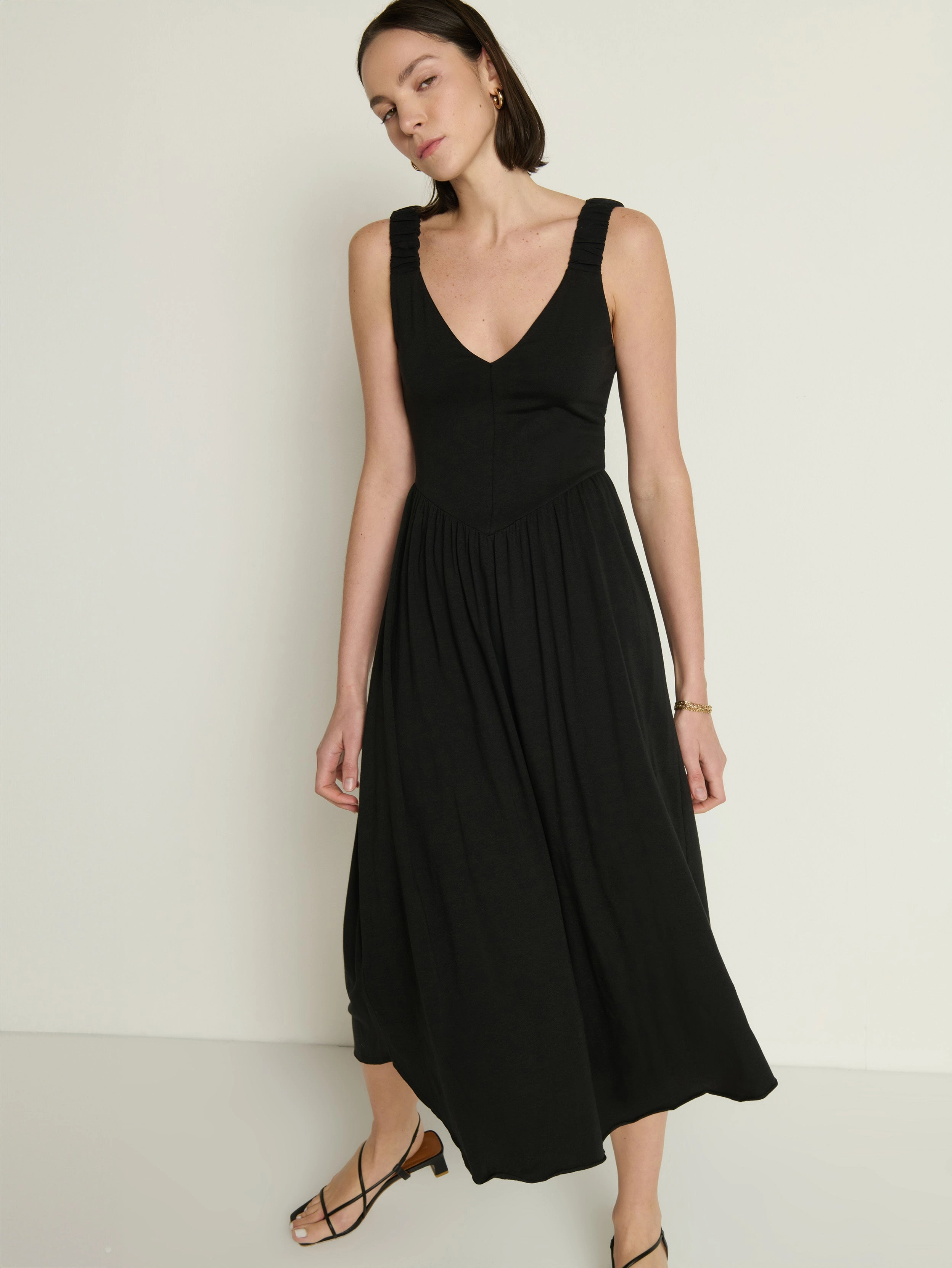 Easy Pairing Refined Simplicity Celine Midi Dress