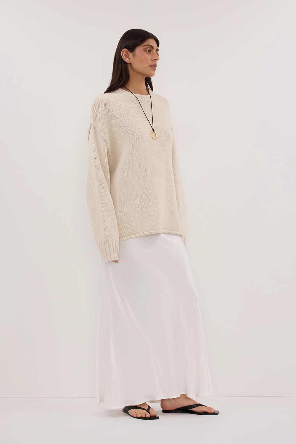 CHARLI WHITE SATIN MAXI SKIRT Urban Fashion Photoshoot Ready