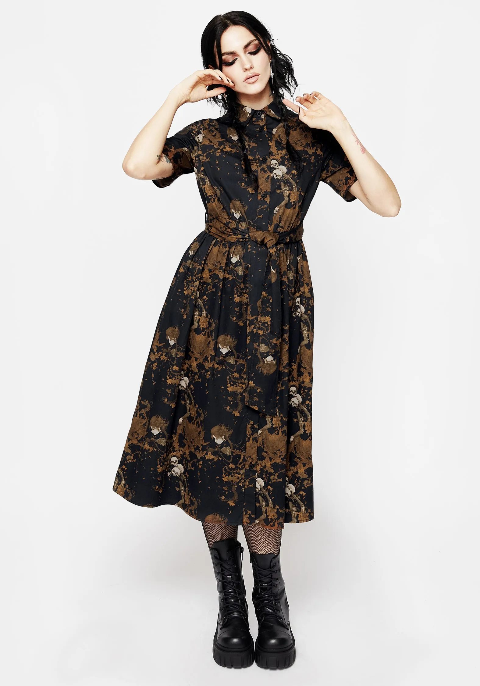 Underworld Cotton Midi Shirt Dress Timeless Design Limited-Edition