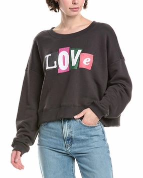 Fashionable Look Textured Fabric Chaser Love Letters Zuma Pullover