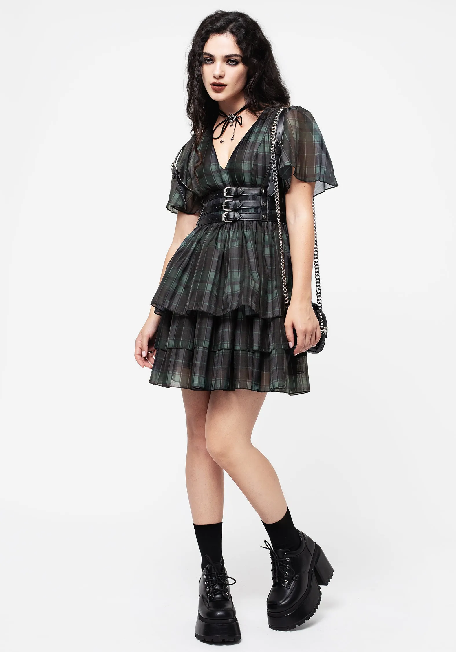 Checkmate Layered Organza Mini Dress HypoallergenicFiber Bride Friend